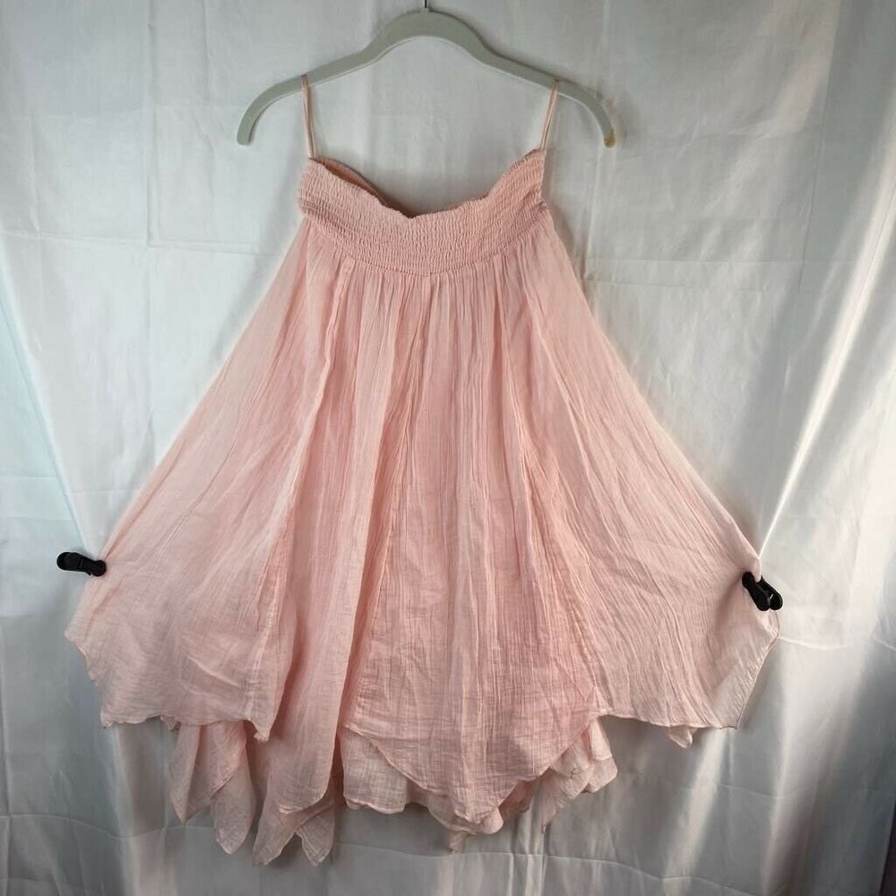 Style&co. Womens Slip Dress Pink Smocked Scoop Spa